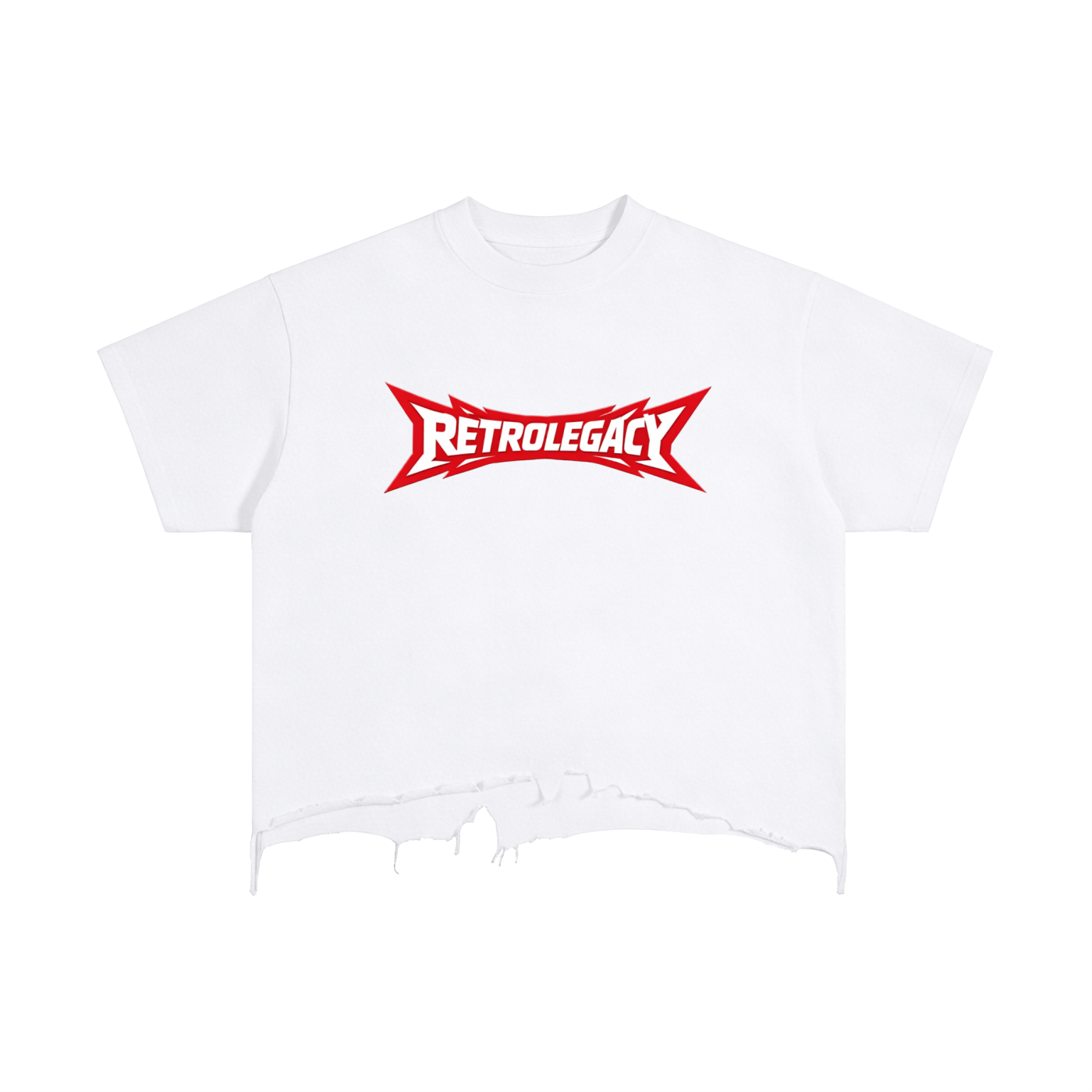 Retro Boxy Distressed Logo Tee