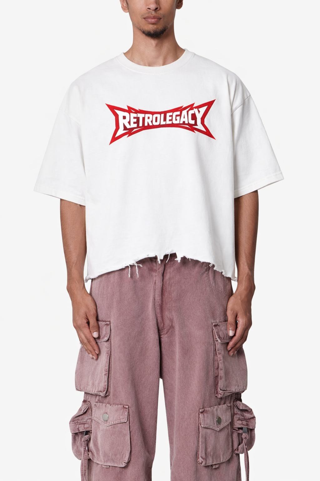 Retro Boxy Distressed Logo Tee