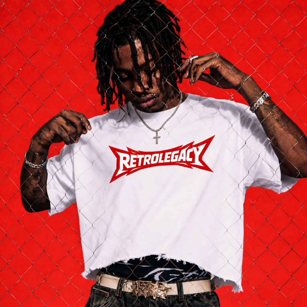 Retro Boxy Distressed Logo Tee